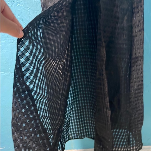 BCBGENERATION | Black Checkered Sheer Bottom Maxi Dress Sz 8 - Picture 7 of 7